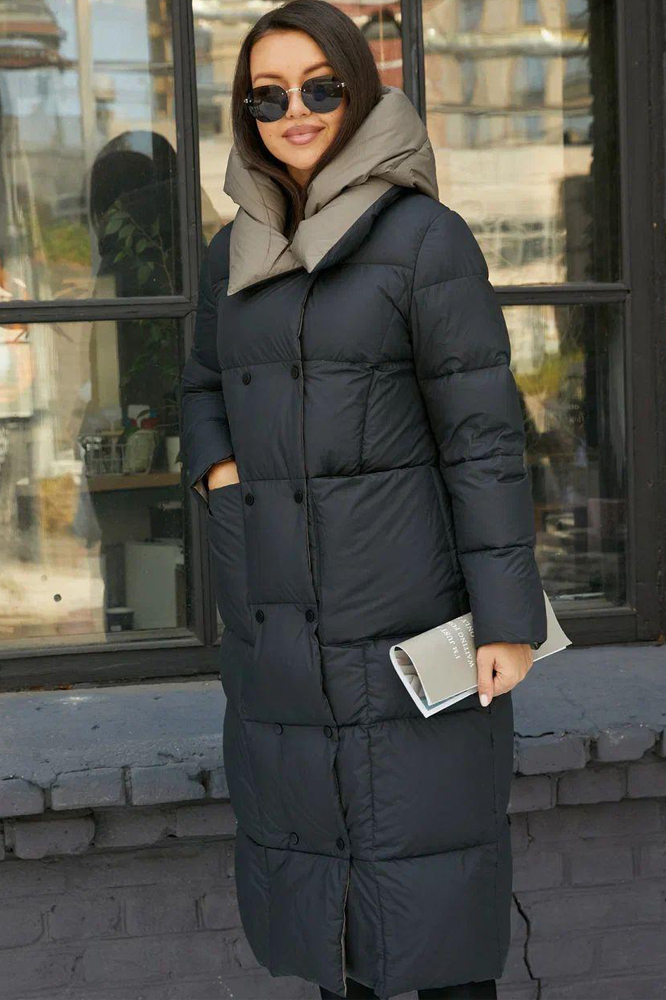 Пуховик длинный Vivilona двухцветный