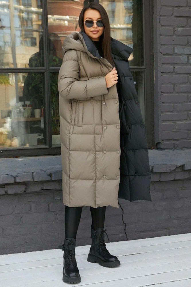 Пуховик длинный Vivilona двухцветный