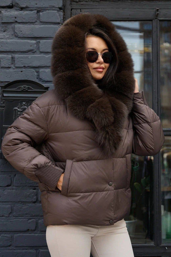 Зимняя пуховая куртка Vivilona с песцом