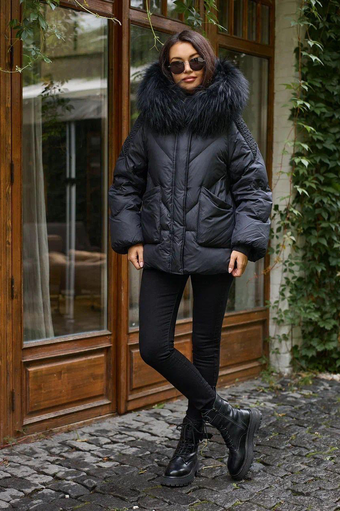 Пуховик женский зимний vo-tarun черный