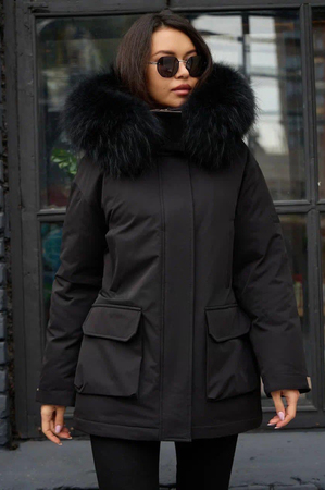 Короткая парка пуховик Btn Button