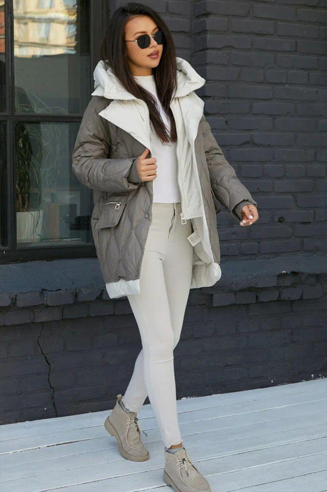 Короткий пуховик женский Bogerner выше колена