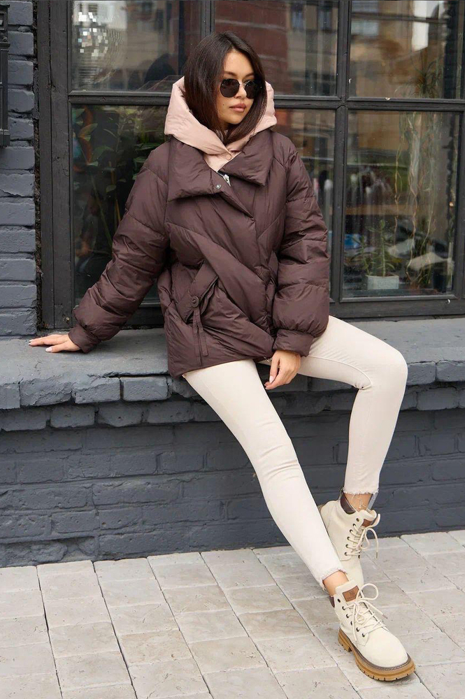 Модный пуховик Pang Million с капюшоном