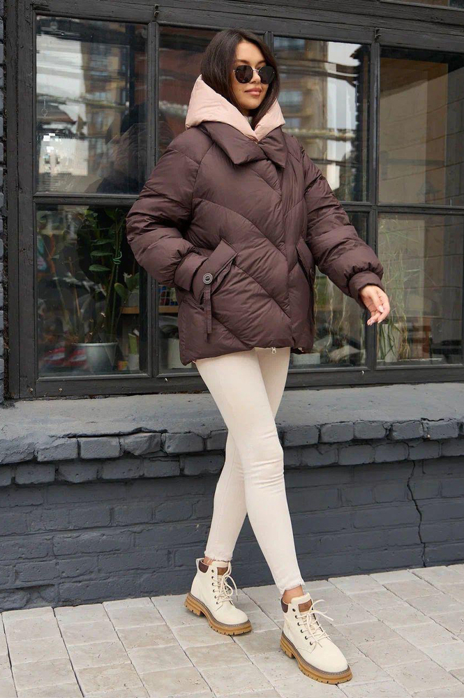 Модный пуховик Pang Million с капюшоном