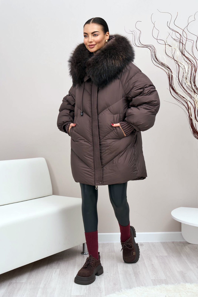 Пуховик Vivilona с объемным воротником