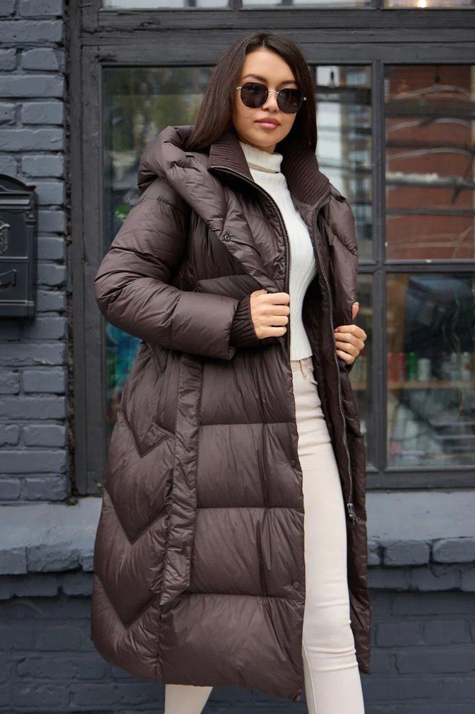 Удлиненный пуховик одеяло без меха