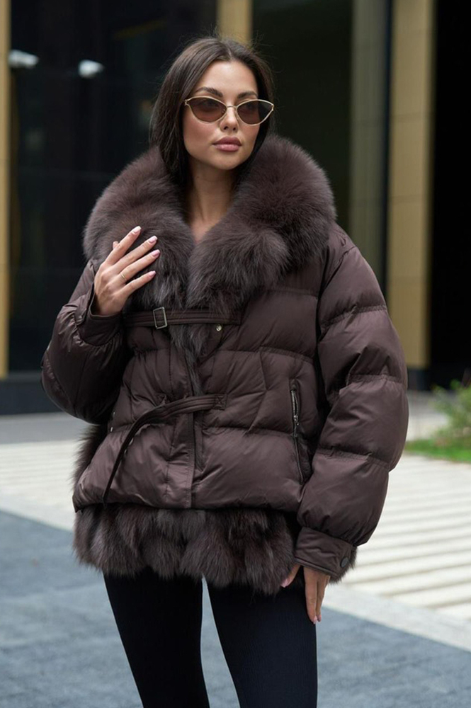 Зимний пуховик зима 2025 без капюшона