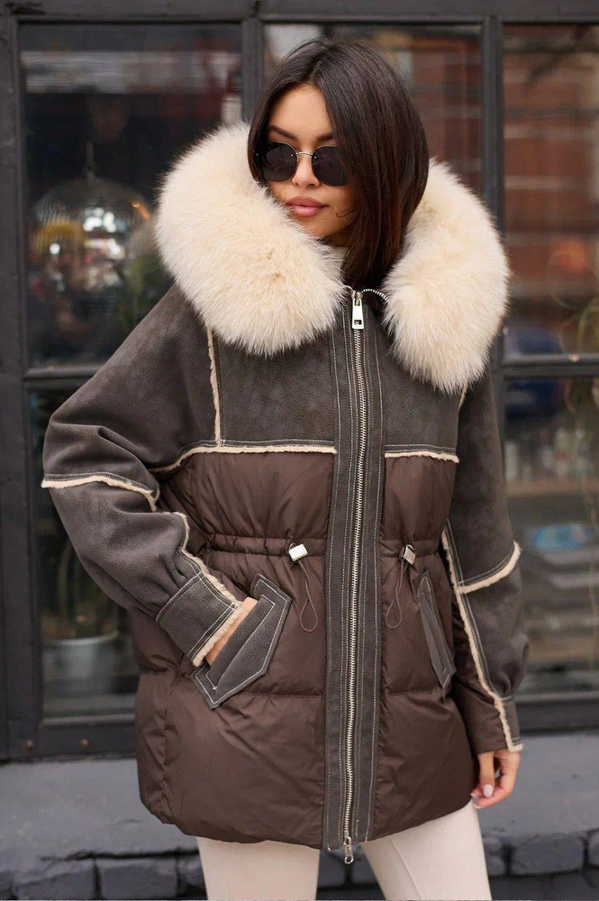 Женский пуховик Pang Million с накладными карманами