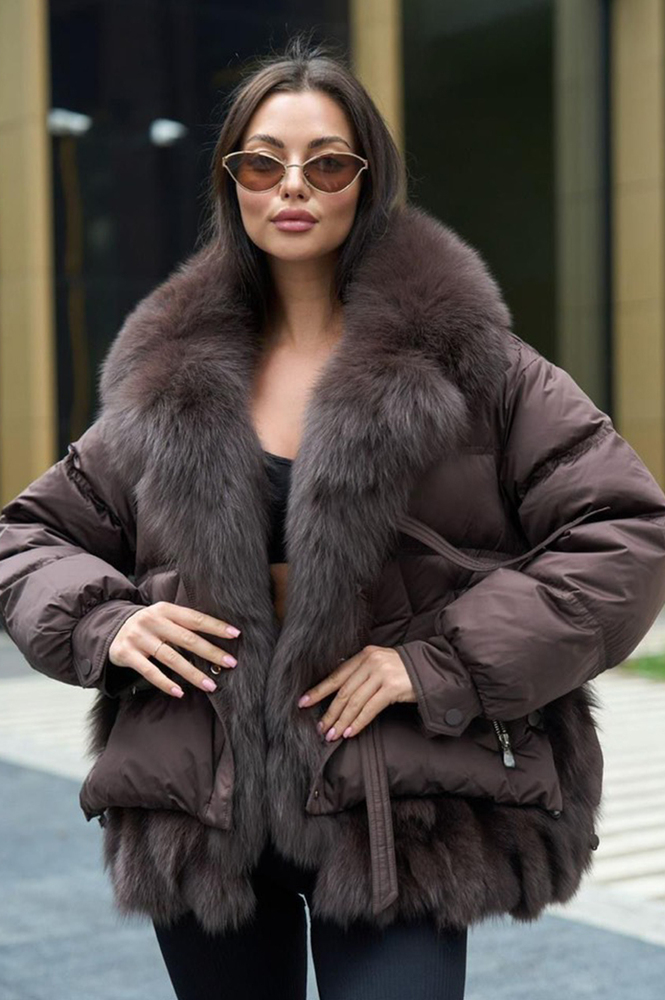 Зимний пуховик зима 2025 без капюшона