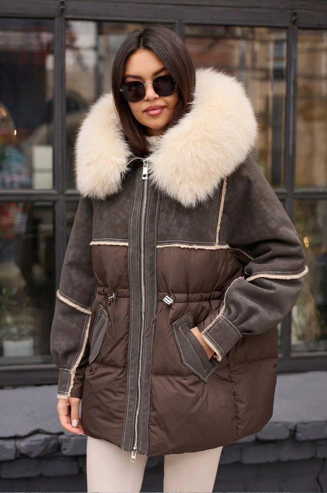 Женский пуховик Pang Million с накладными карманами