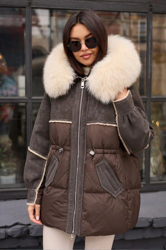 Женский пуховик Pang Million с накладными карманами