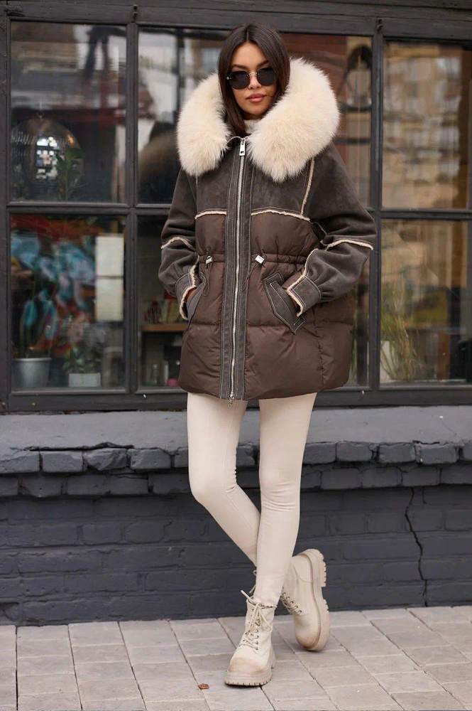 Женский пуховик Pang Million с накладными карманами