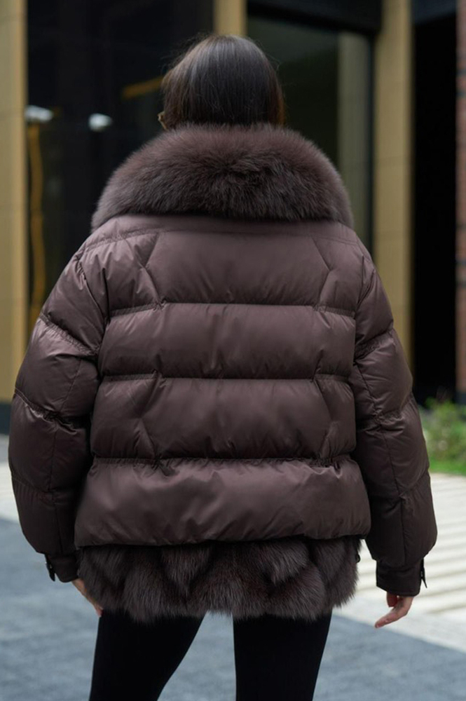 Зимний пуховик зима 2025 без капюшона