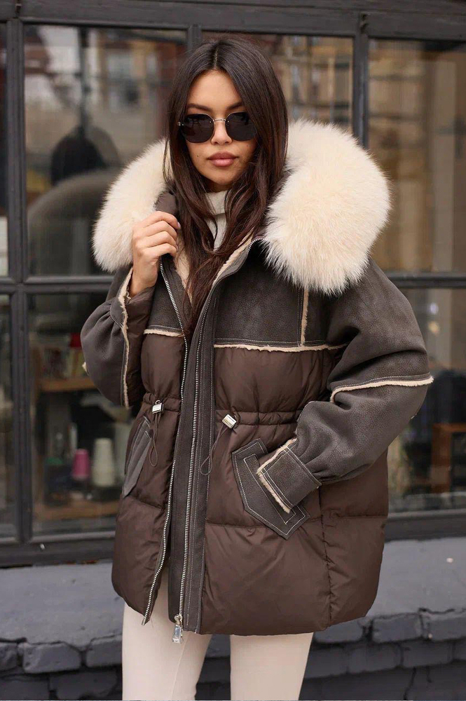 Женский пуховик Pang Million с накладными карманами