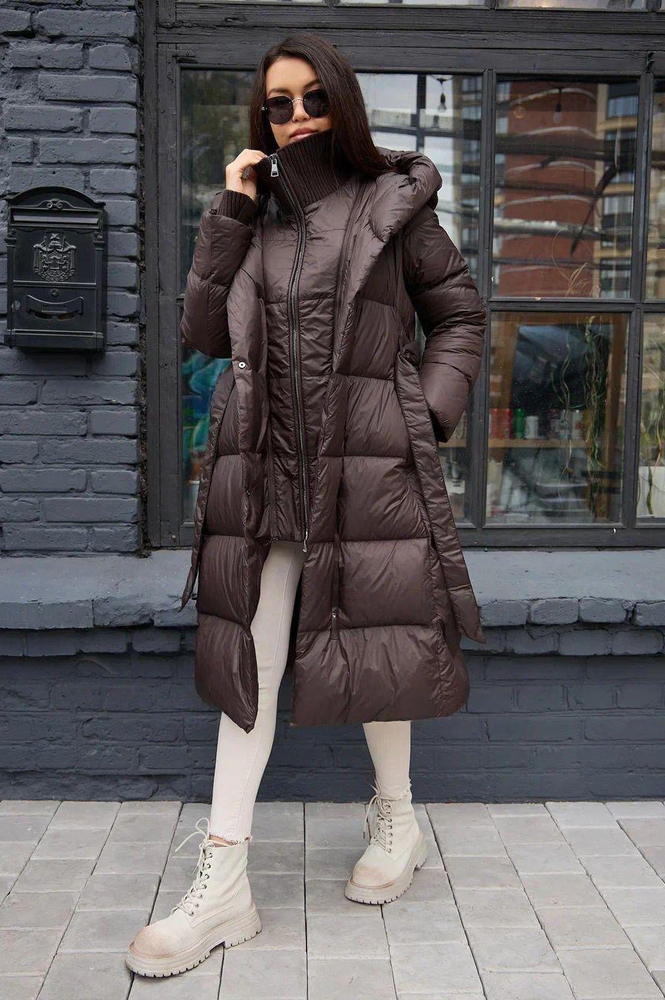 Удлиненный пуховик одеяло без меха