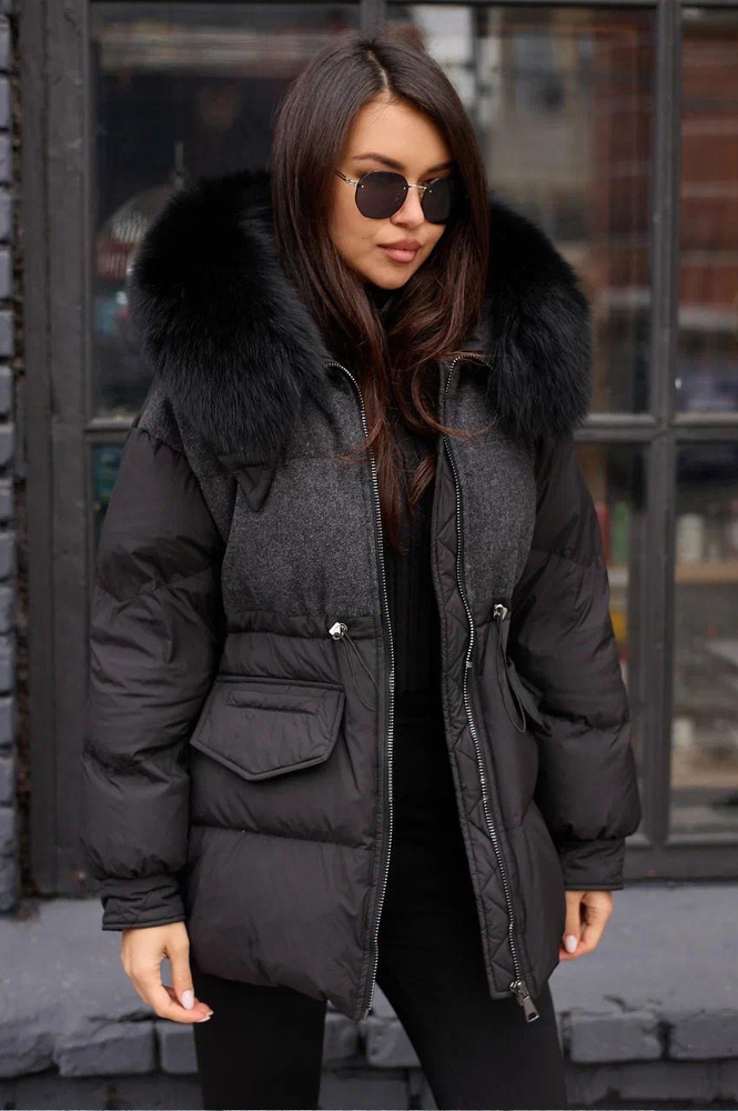 Пуховик женский Bogerner с шерстяной вставкой