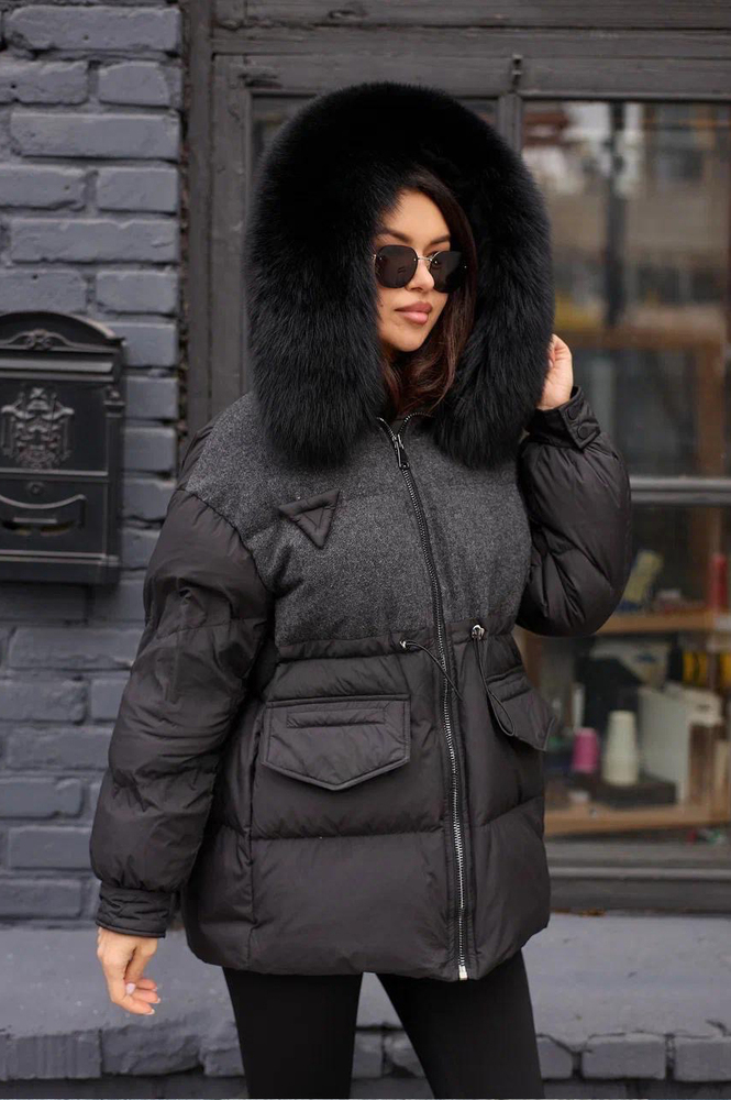 Пуховик женский Bogerner с шерстяной вставкой