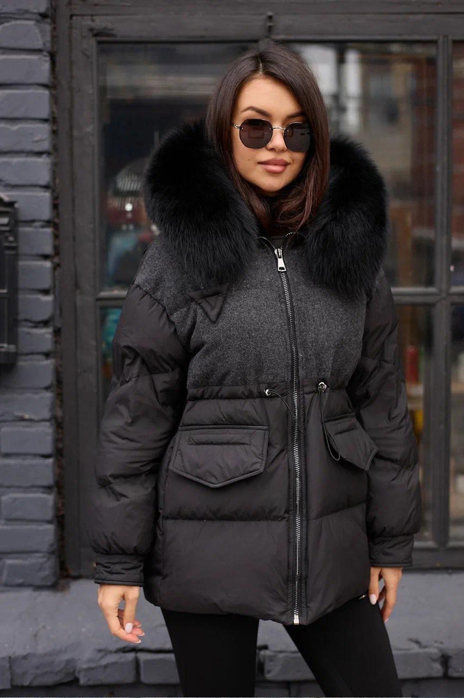 Пуховик женский Bogerner с шерстяной вставкой