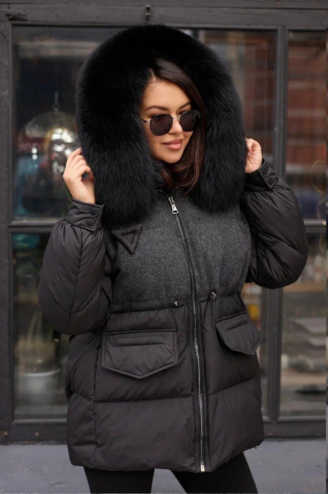 Пуховик женский Bogerner с шерстяной вставкой