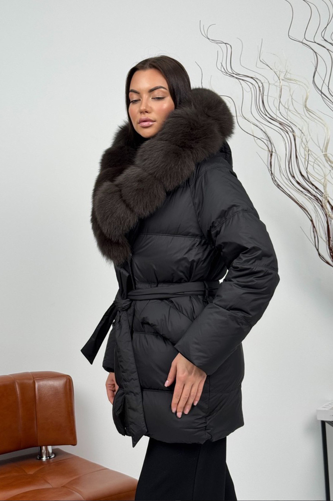 Модный пуховик 2025 женский приталенный