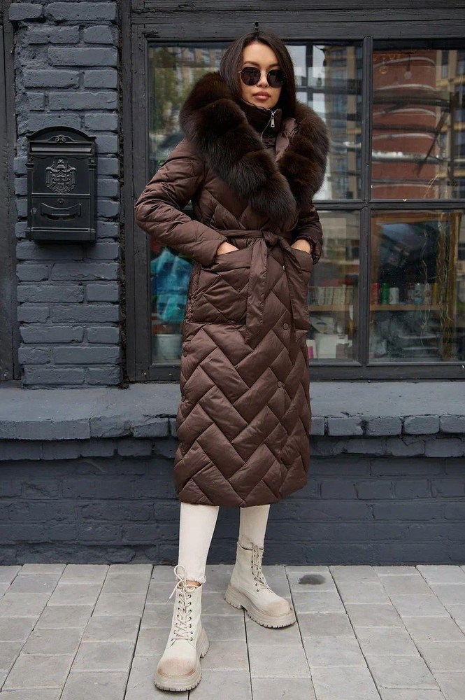 Женский пуховик Vivilona с  манишкой