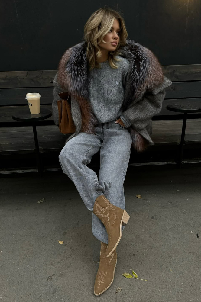 Пуховик оверсайз Tannossto из валяной шерсти