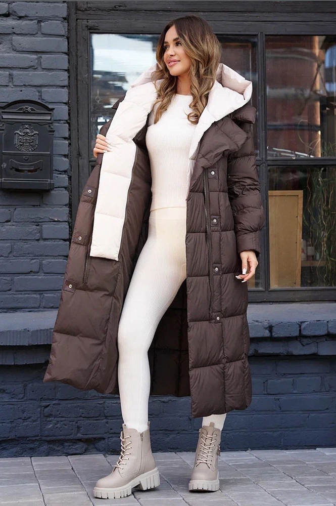 Модный длинный пуховик Vivilona