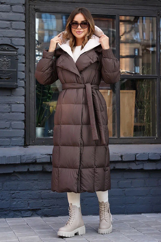 Модный длинный пуховик Vivilona