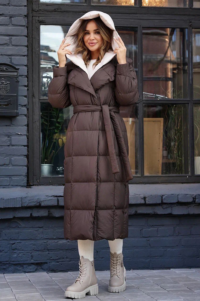 Модный длинный пуховик Vivilona