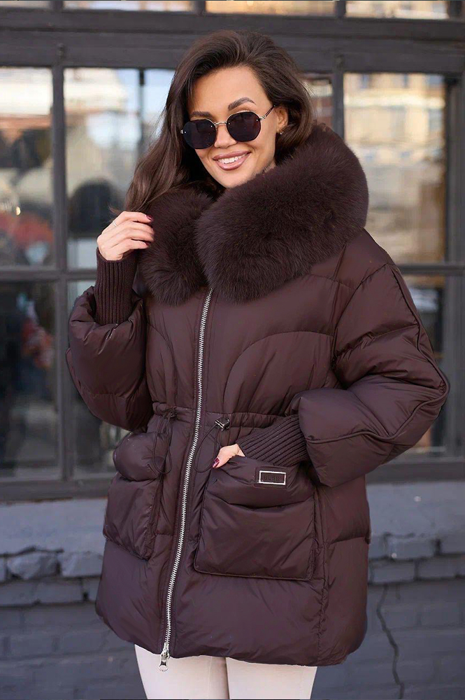 Зимний пуховик короткий 2025-2026