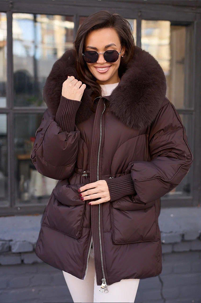 Зимний пуховик короткий 2025-2026