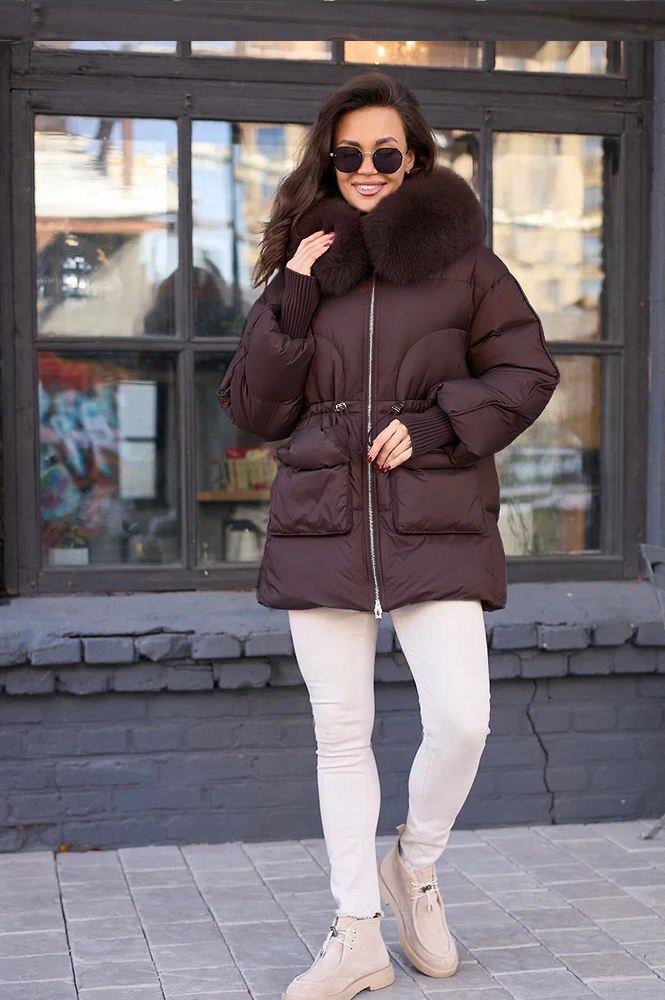 Зимний пуховик короткий 2025-2026