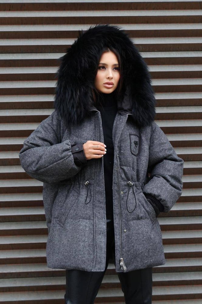 Очень теплый пуховик Pang Million шерстяной