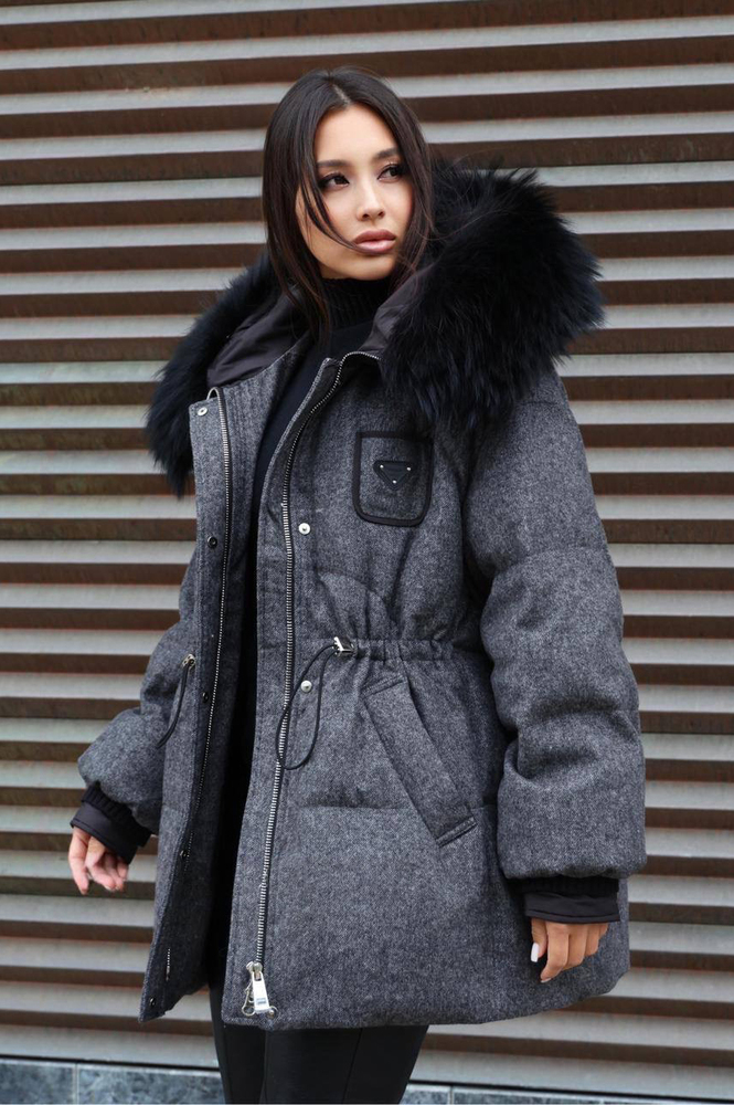 Очень теплый пуховик Pang Million шерстяной