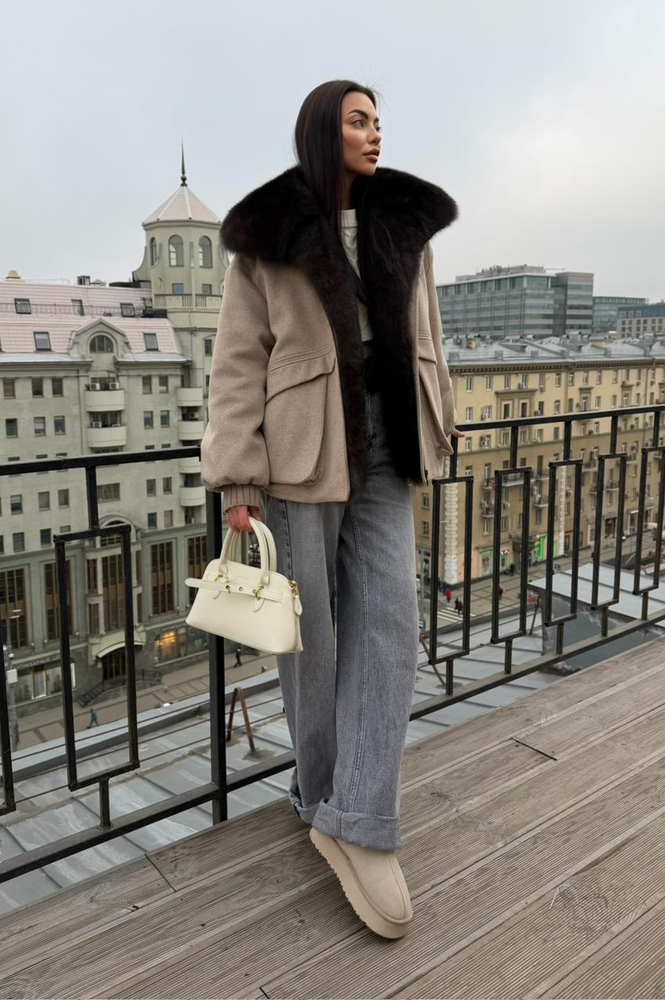 Модный бомбер Tannossto с песцом