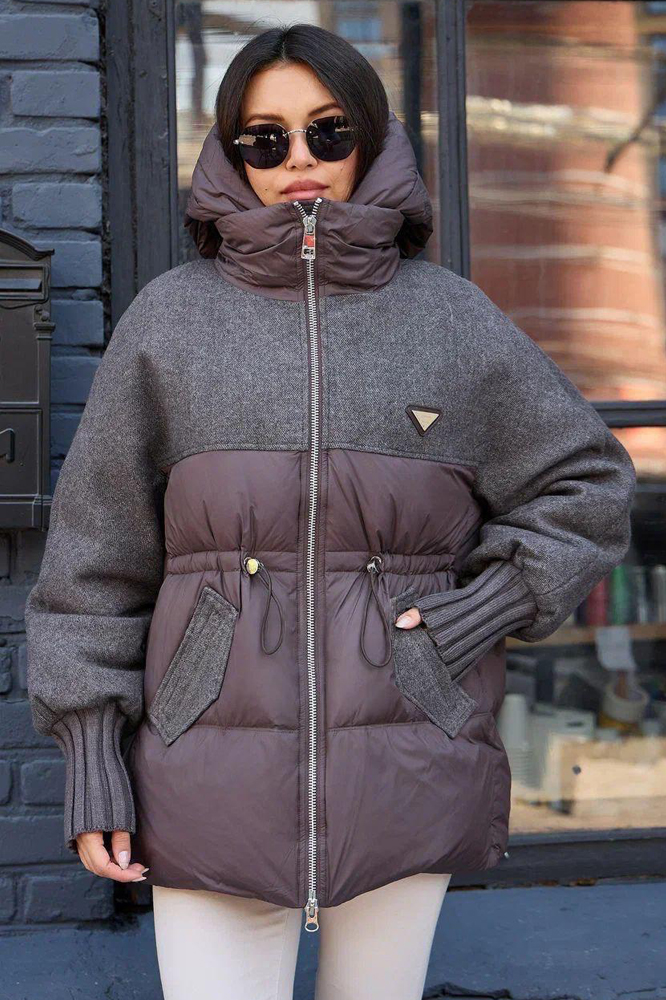 Теплый пуховик оверсайз зима 2005-2026