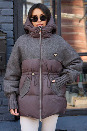 Теплый пуховик оверсайз зима 2005-2026