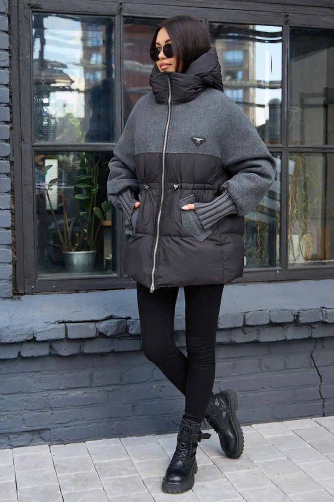 Теплый пуховик оверсайз зима 2005-2026