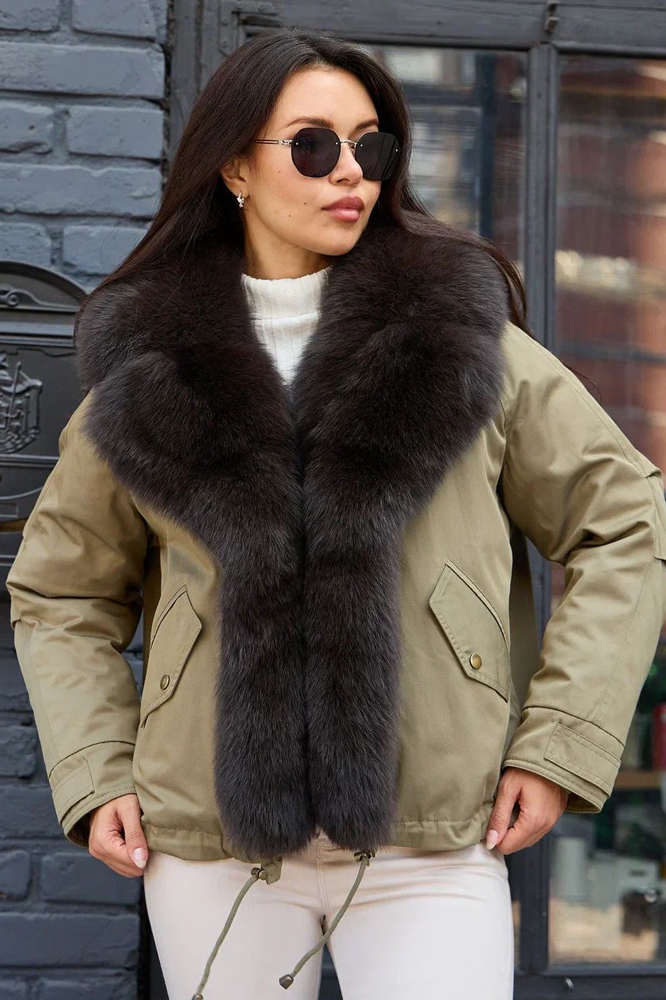 Пуховик женский зимний Vivilona с песцом