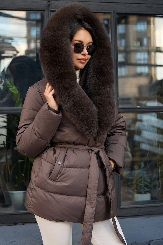 Классический пуховик Vivilona с поясом