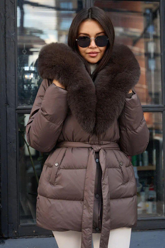 Классический пуховик Vivilona с поясом