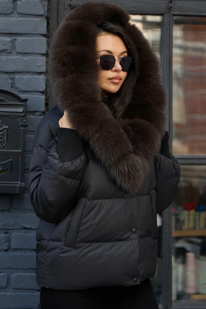 Пуховик укороченный приталенный 2025-2026