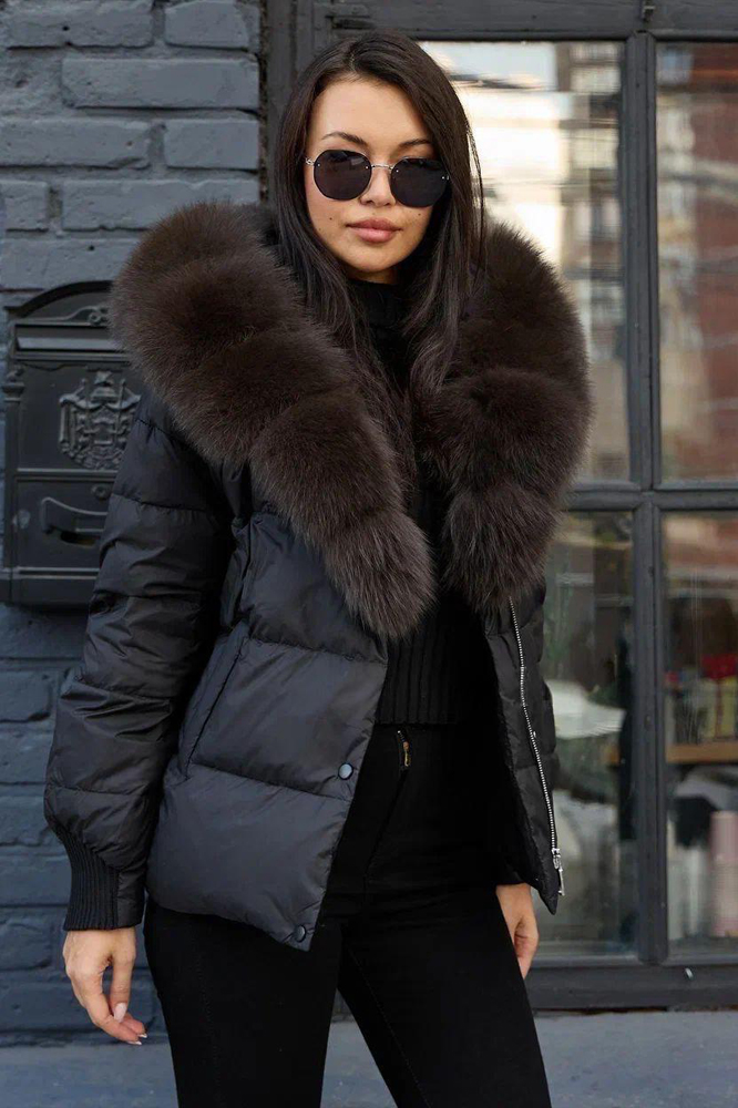 Пуховик укороченный приталенный 2025-2026